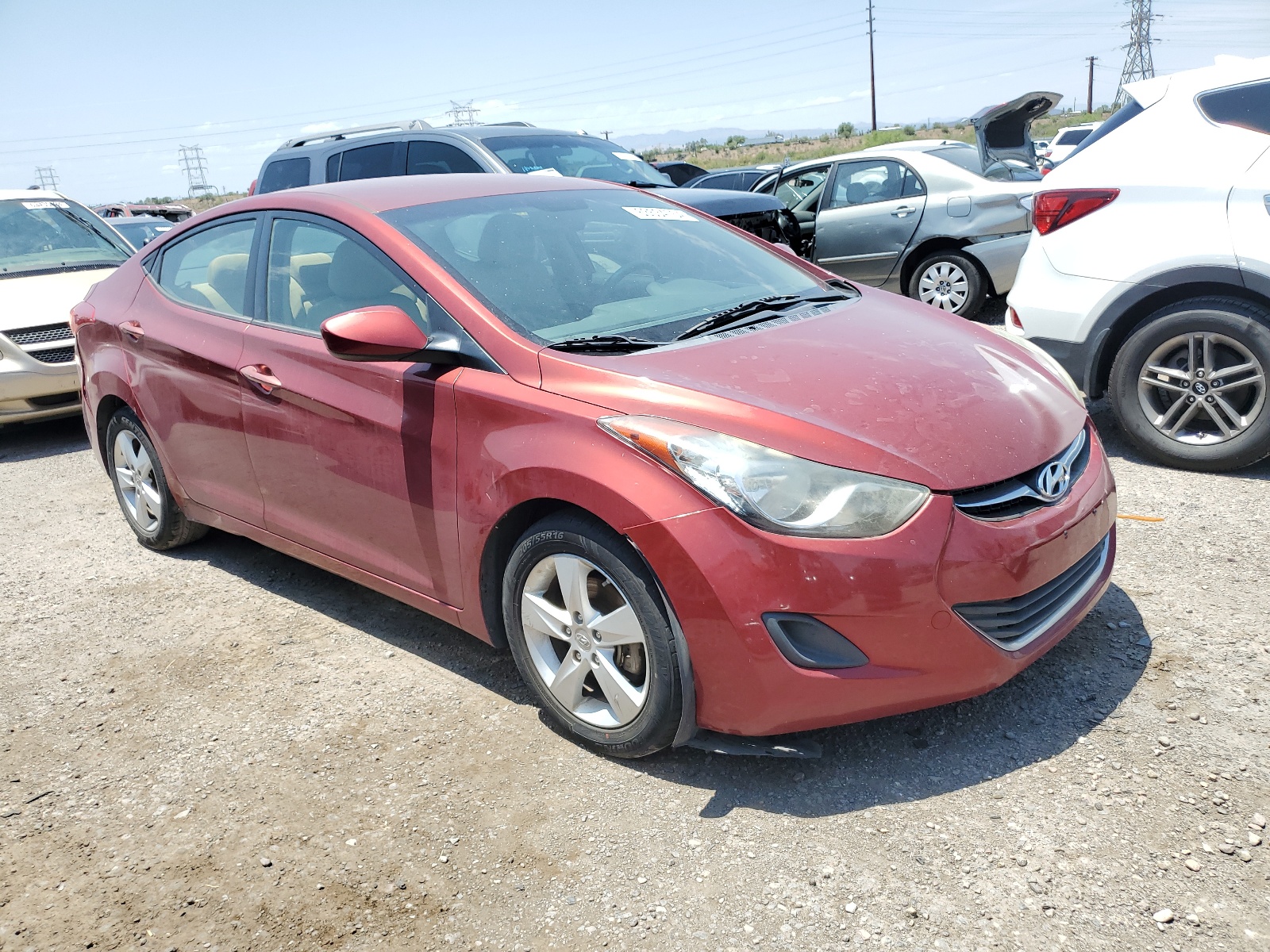 2013 Hyundai Elantra Gls vin: 5NPDH4AE7DH376540