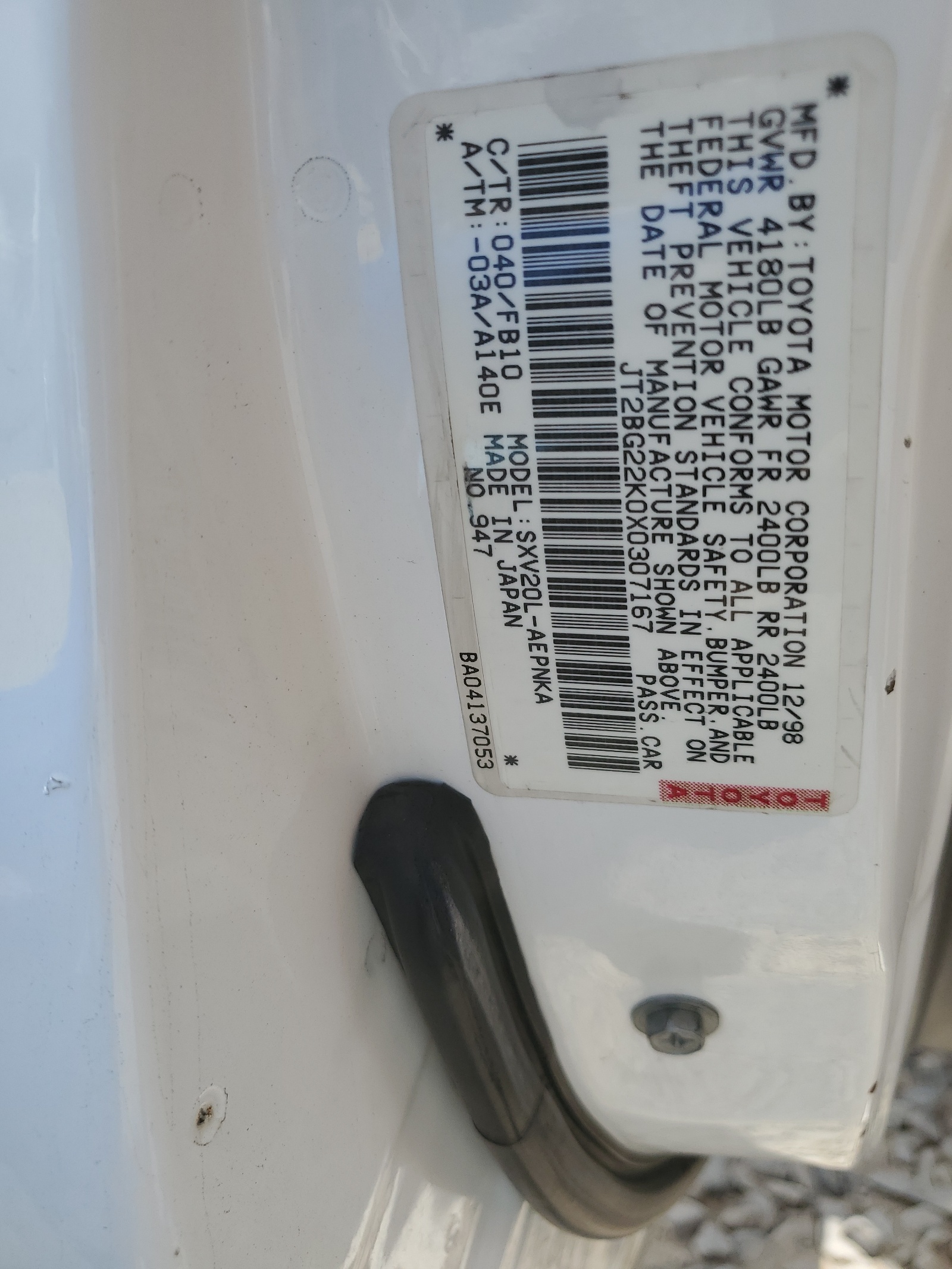 JT2BG22K0X0307167 1999 Toyota Camry Le