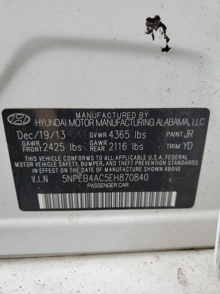 5NPEB4AC5EH870840 2014 Hyundai Sonata Gls