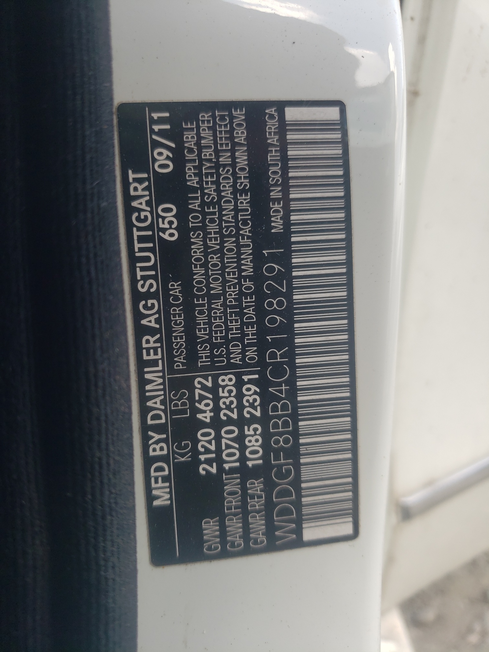 WDDGF8BB4CR198291 2012 Mercedes-Benz C 300 4Matic