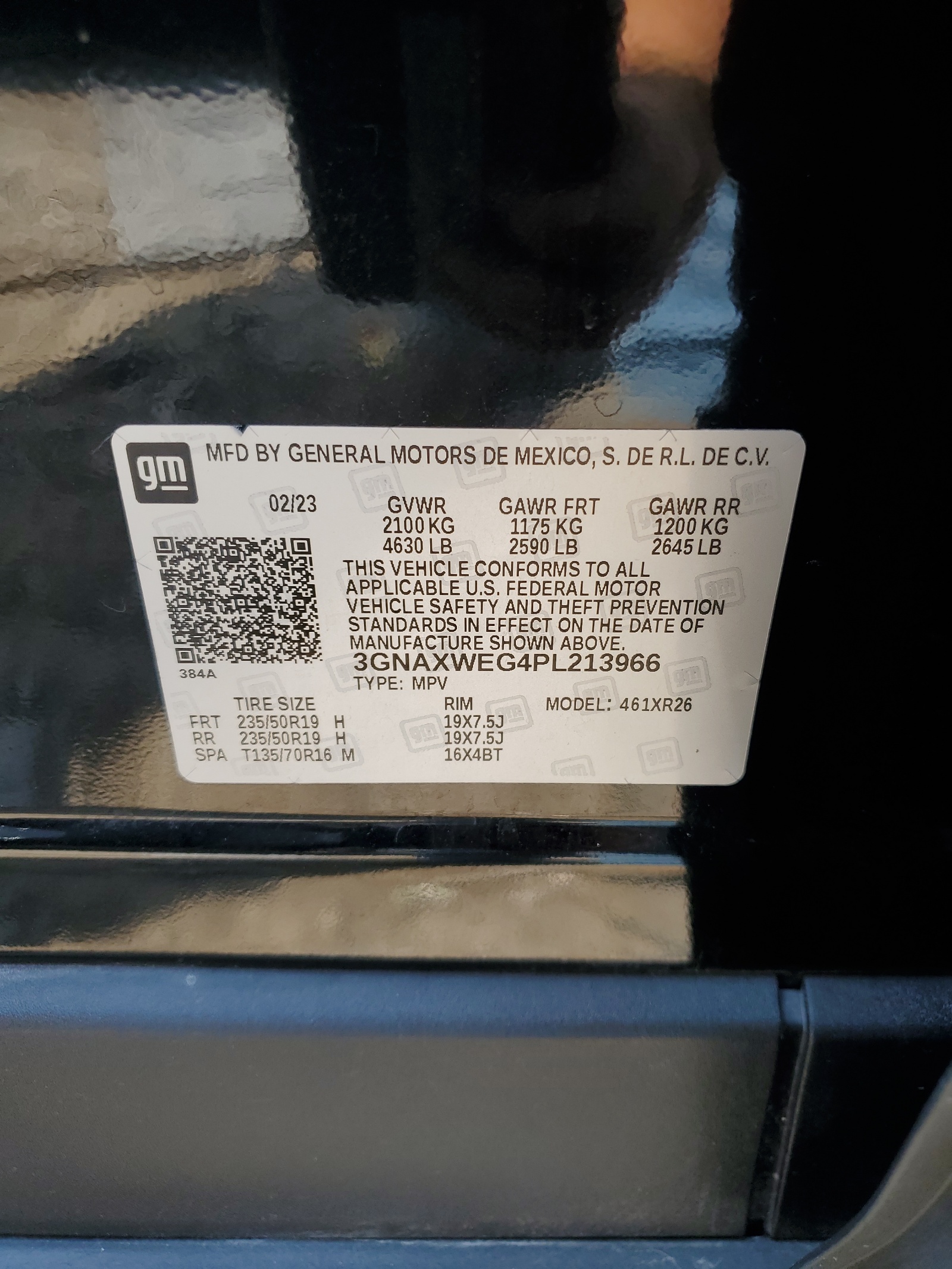 3GNAXWEG4PL213966 2023 Chevrolet Equinox Rs