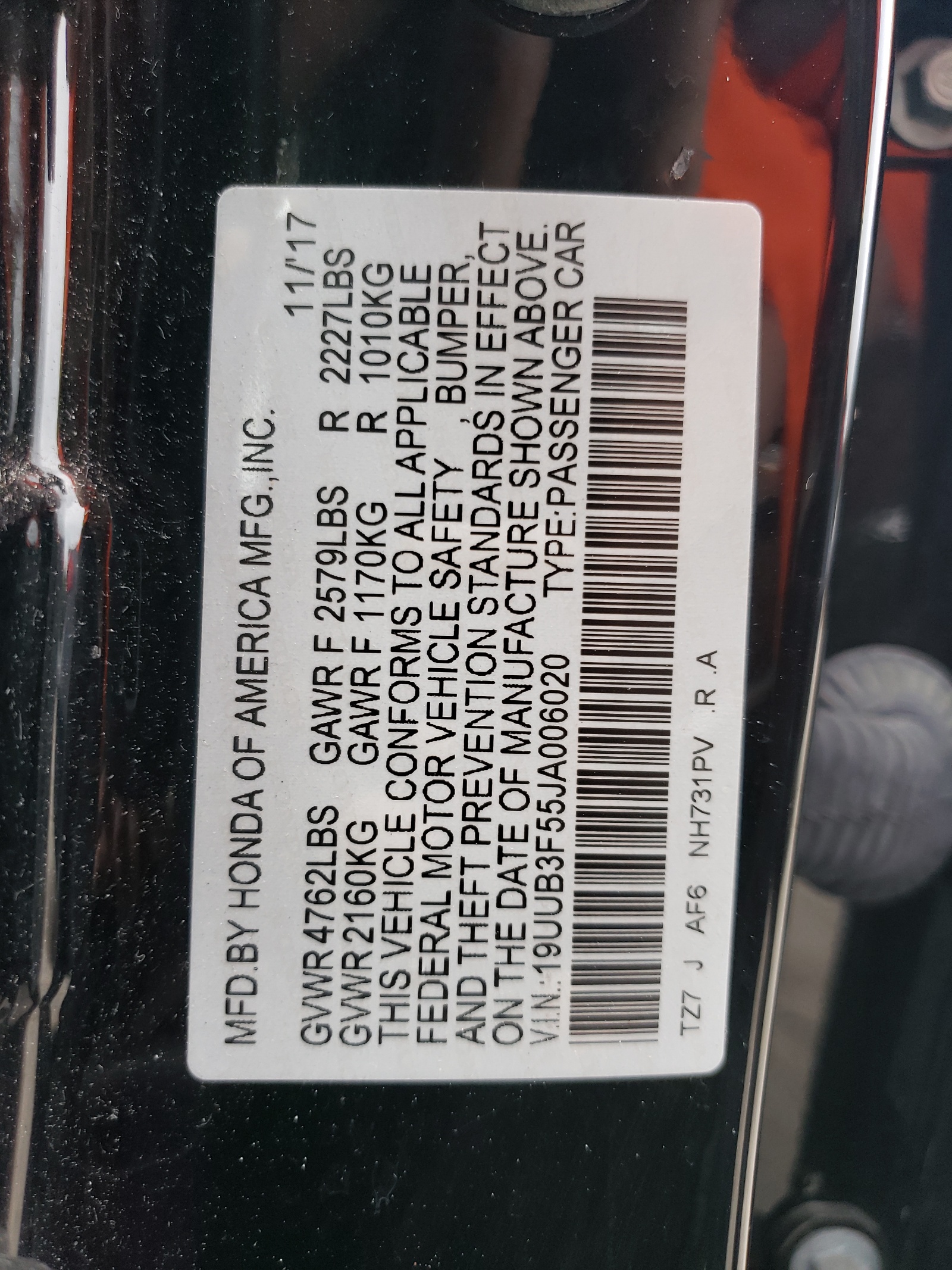 19UUB3F55JA006020 2018 Acura Tlx Tech
