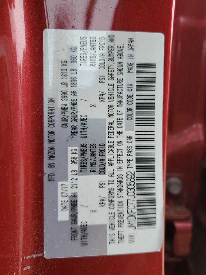 2018 Mazda Cx-3 Touring VIN: JM1DKFC77J0305892 Lot: 64056504