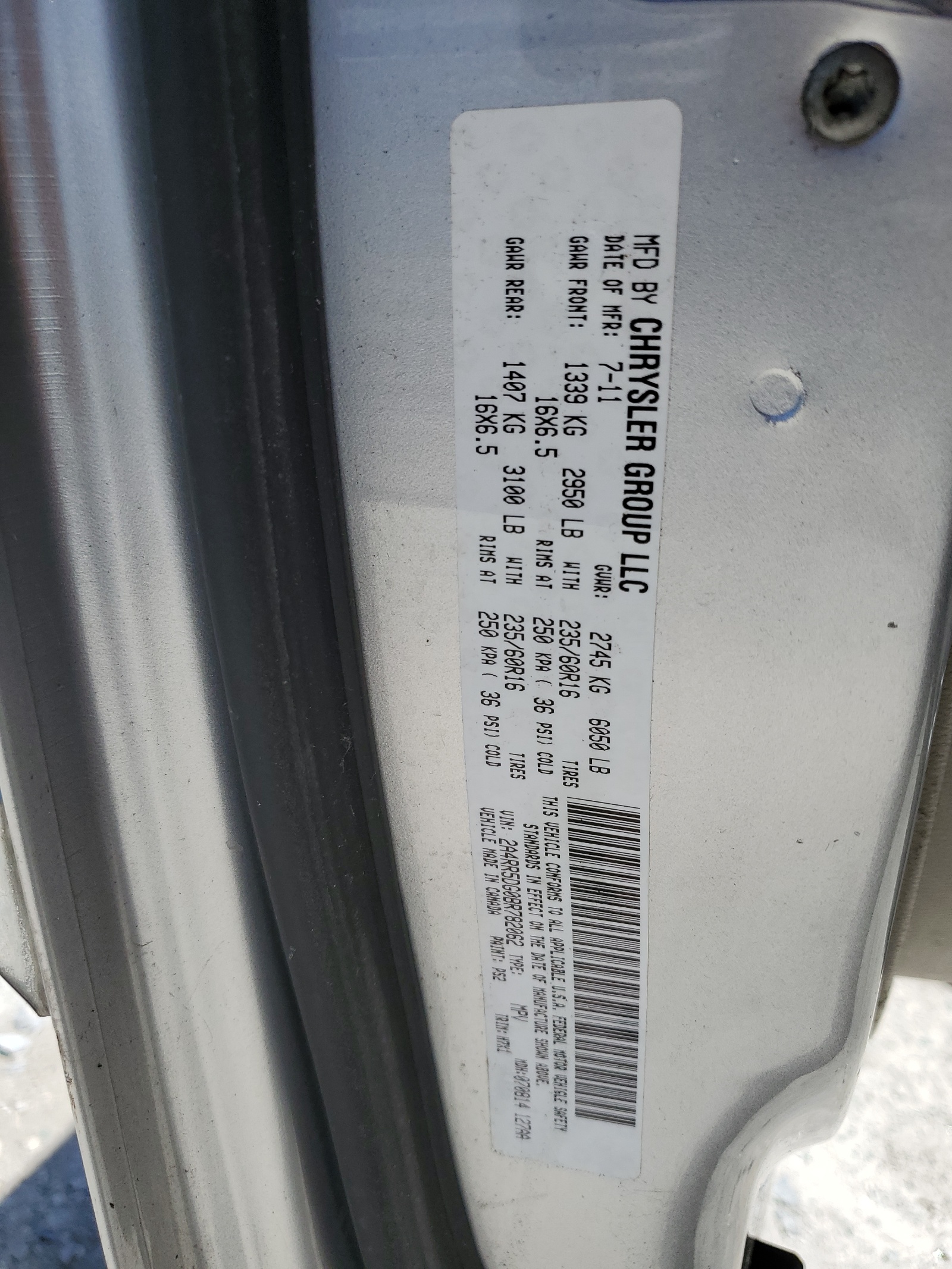 2A4RR5DG0BR782062 2011 Chrysler Town & Country Touring