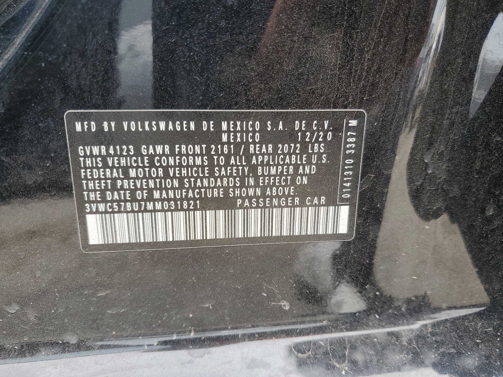 3VWC57BU7MM031821 2021 Volkswagen Jetta S