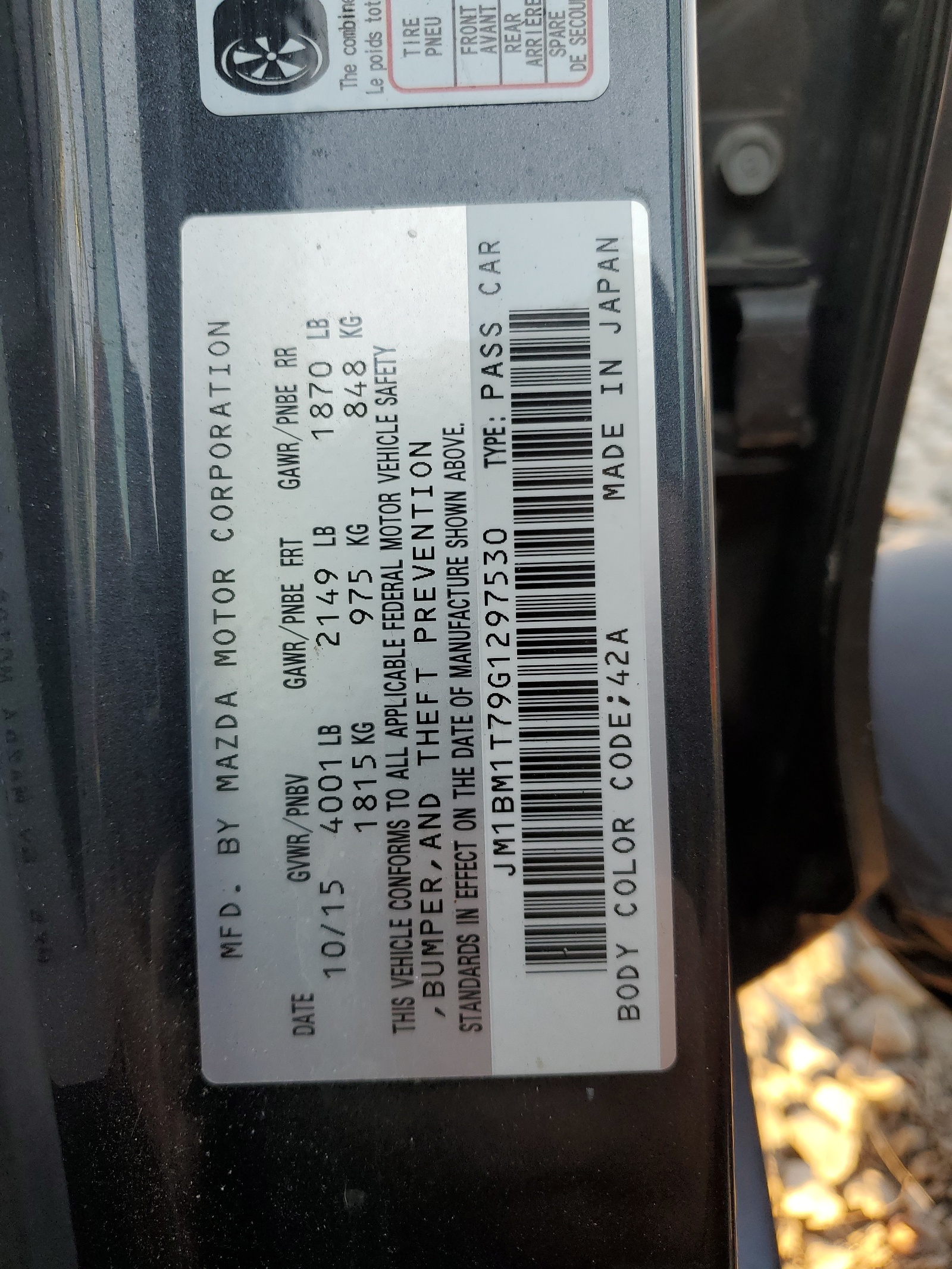 JM1BM1T79G1297530 2016 Mazda 3 Sport