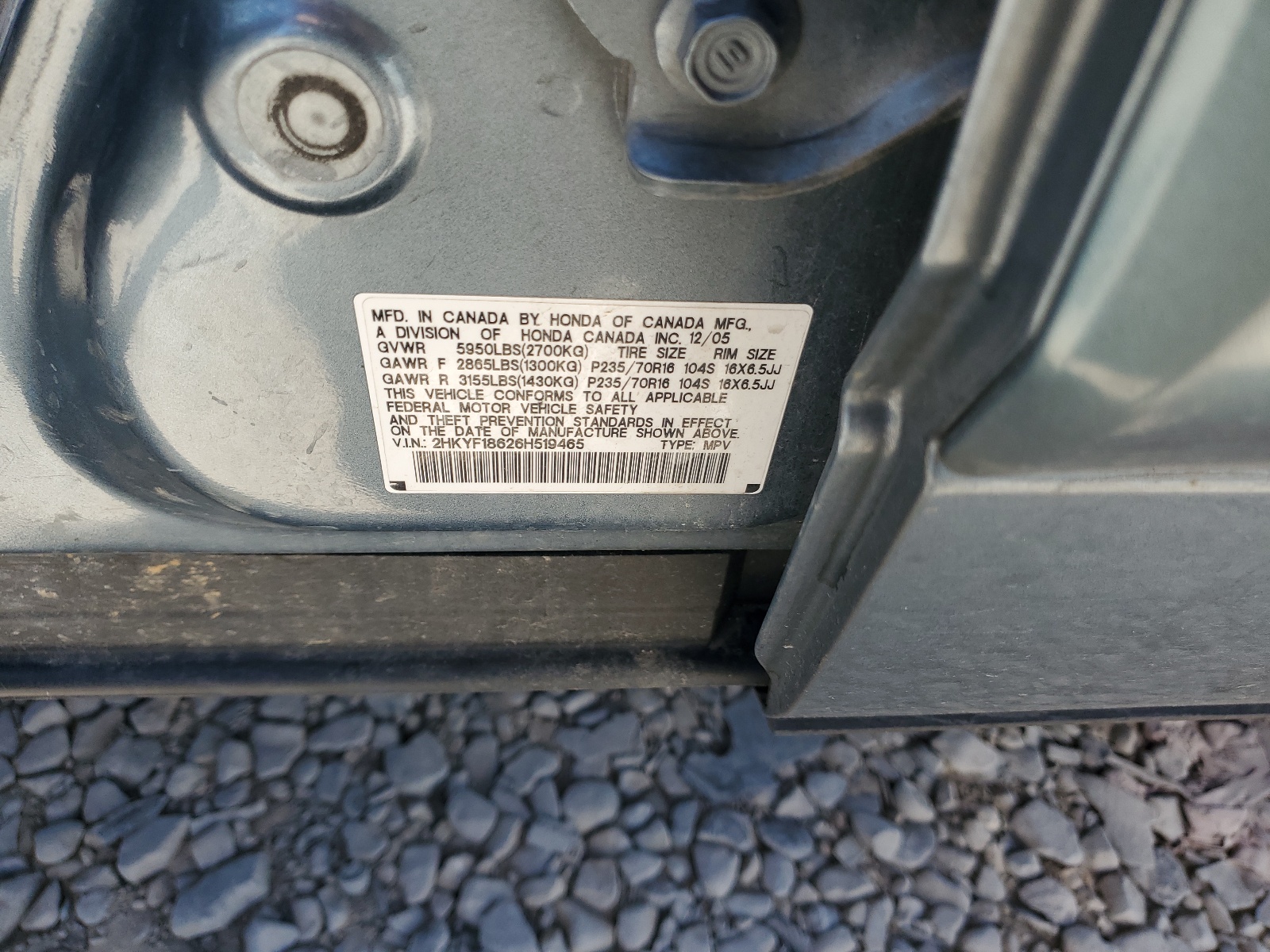 2HKYF18626H519465 2006 Honda Pilot Ex