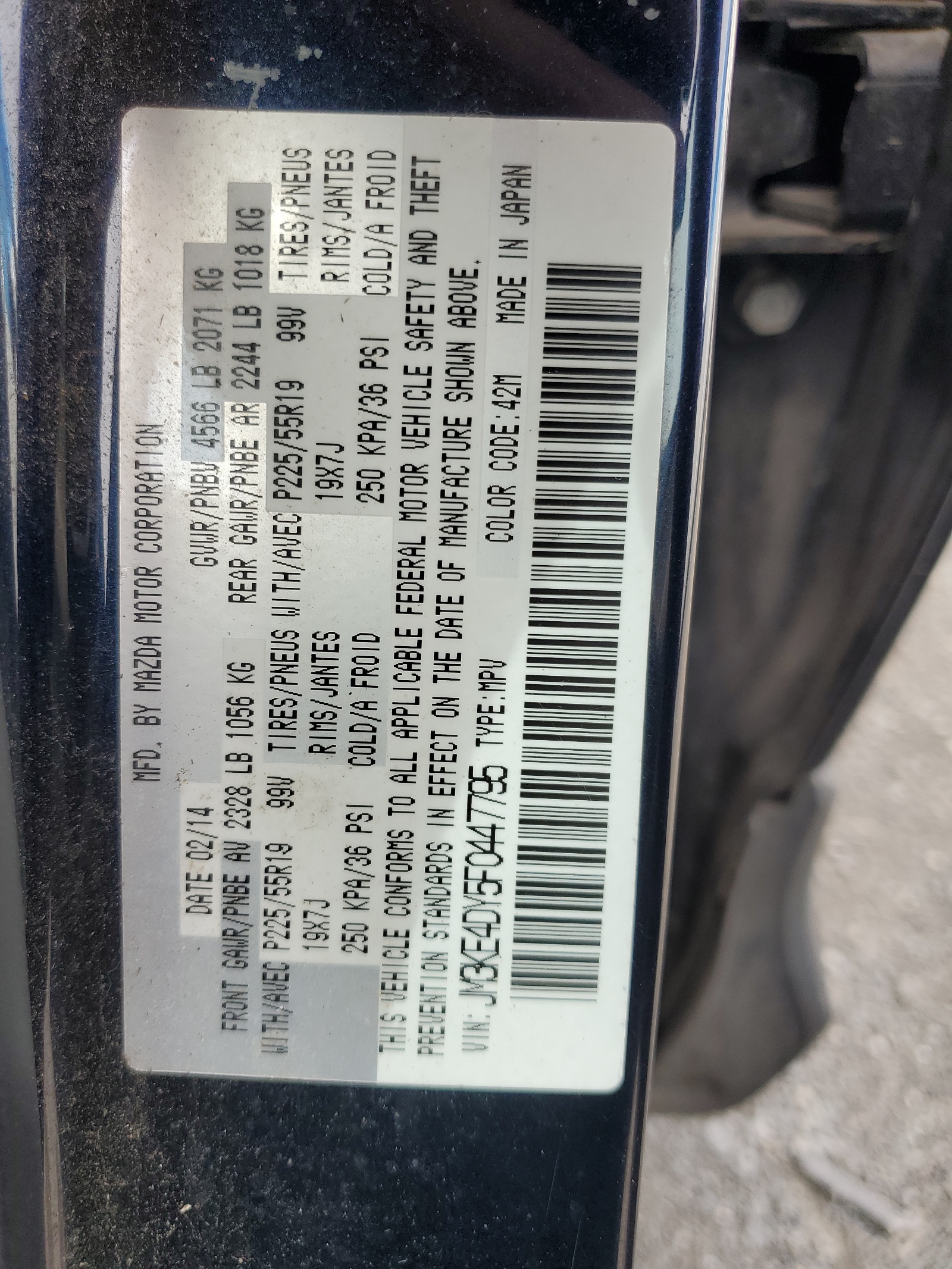 JM3KE4DY5F0447795 2015 Mazda Cx-5 Gt