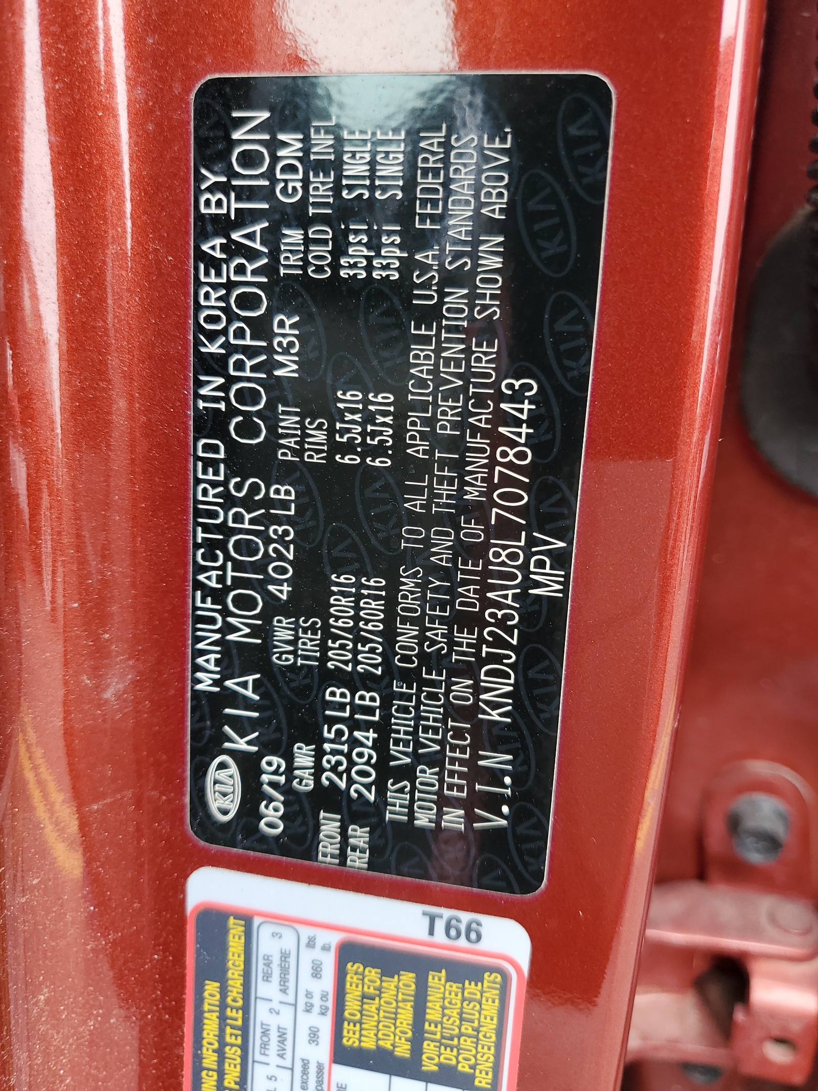 KNDJ23AU8L7078443 2020 Kia Soul Lx