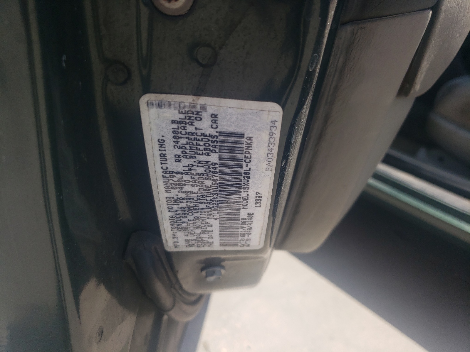 4T1BG22K3XU507049 1999 Toyota Camry Ce