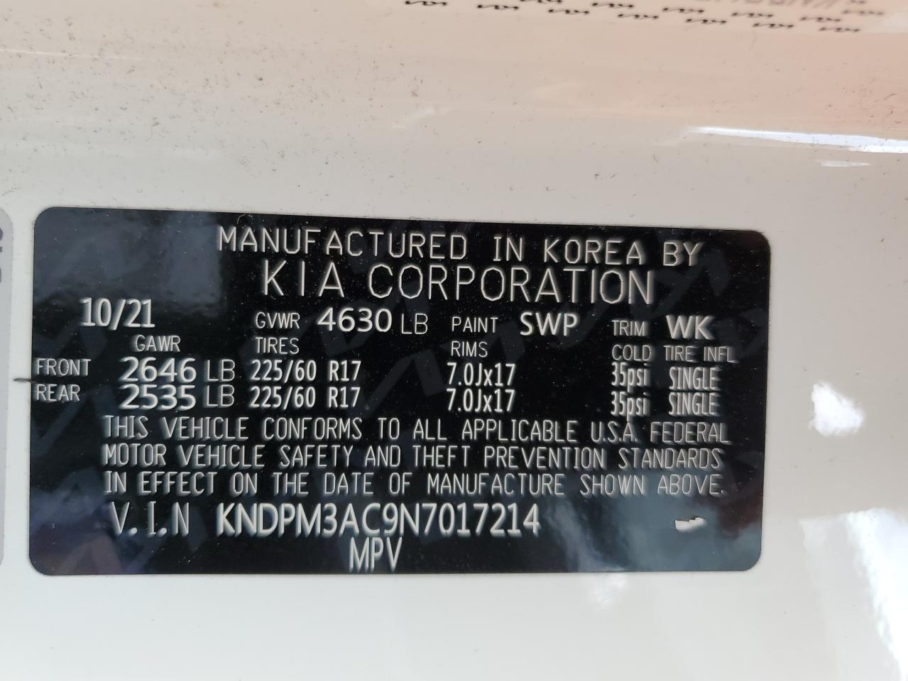 KNDPM3AC9N7017214 2022 KIA SPORTAGE - Image 15