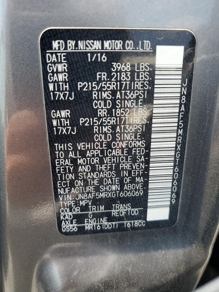 JN8AF5MRXGT606069 2016 Nissan Juke S JN8AF5MRXGT606069 2016 Nissan Juke S