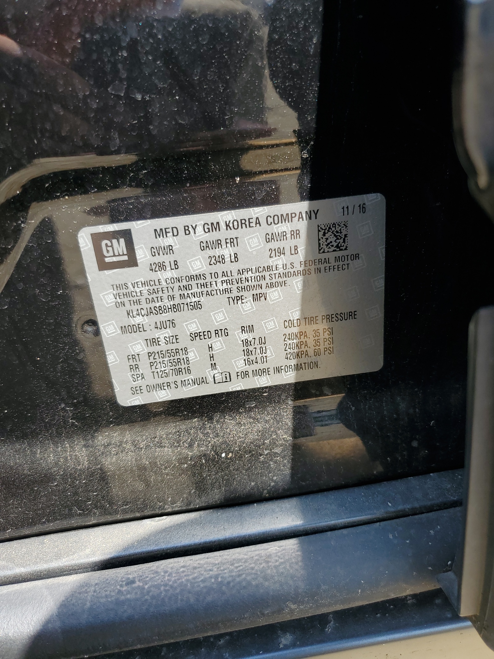 KL4CJASB8HB071505 2017 Buick Encore Preferred