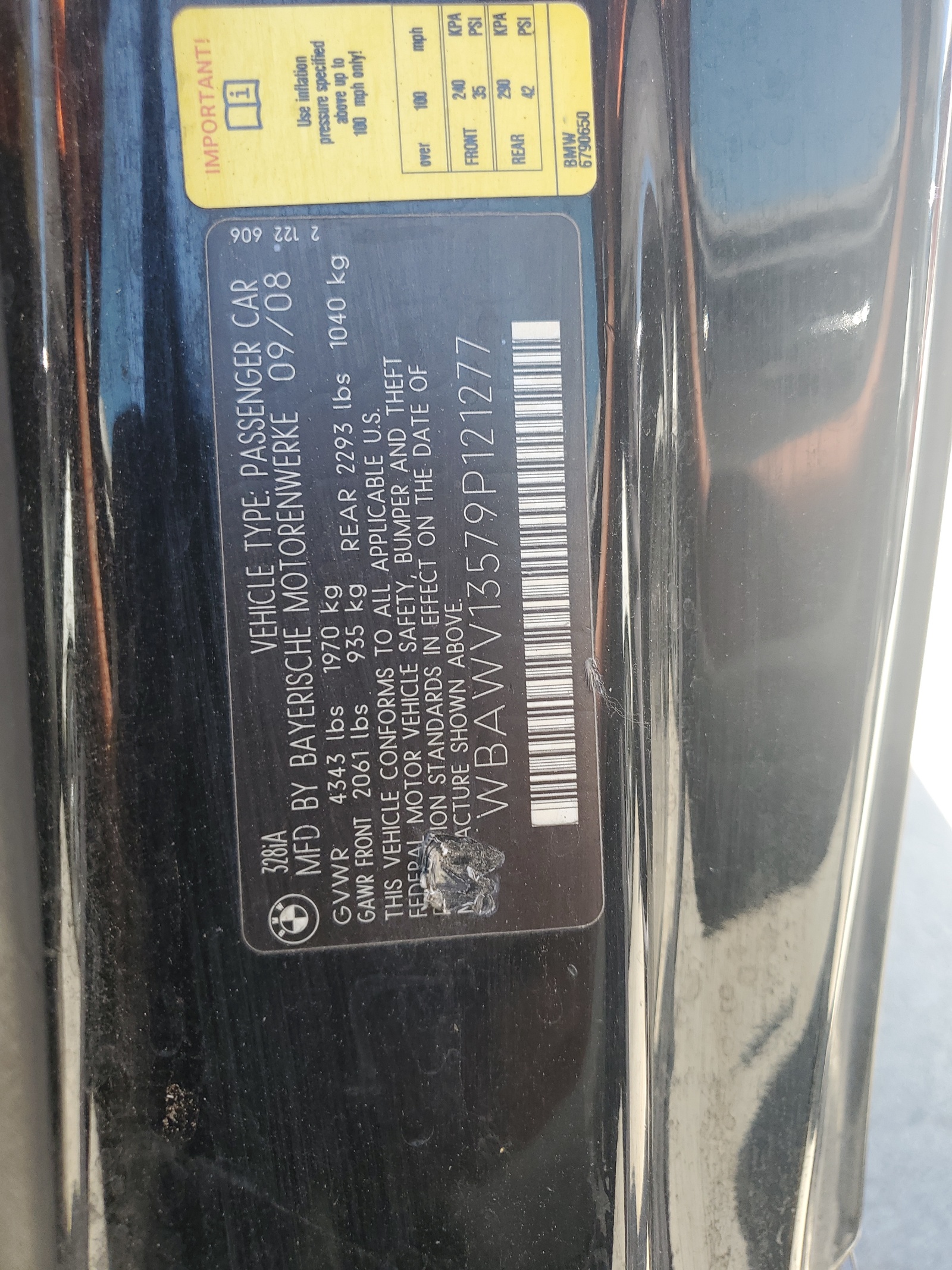 WBAWV13579P121277 2009 BMW 328 I Sulev