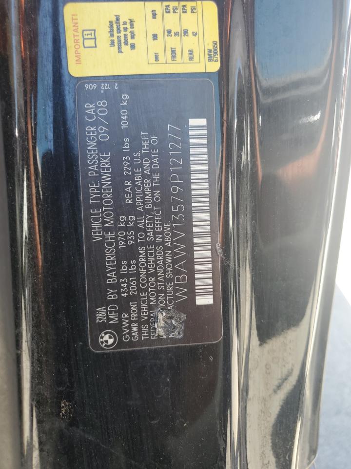 2009 BMW 328 I Sulev VIN: WBAWV13579P121277 Lot: 64527044