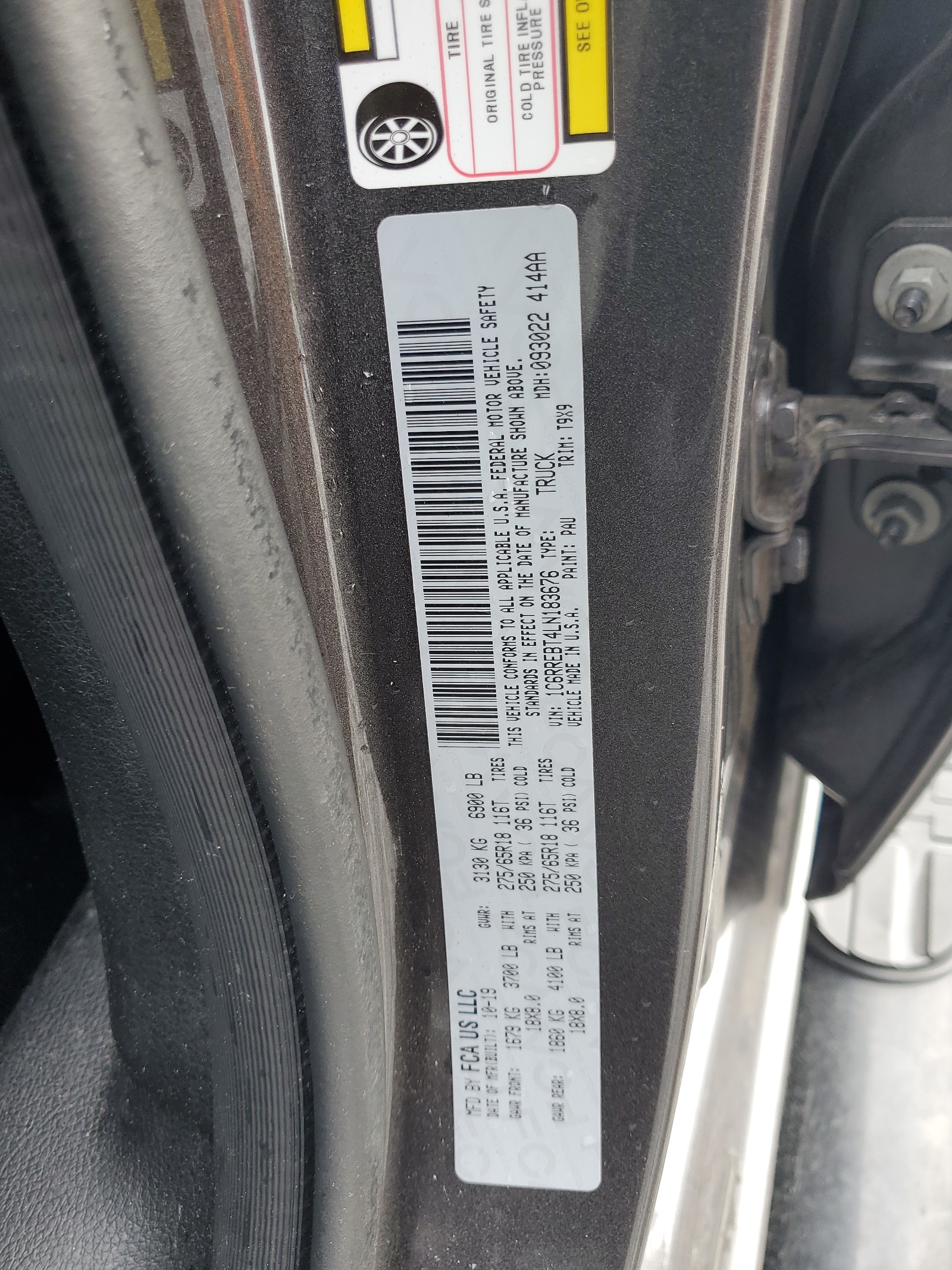 1C6RREBT4LN183676 2020 Ram 1500 Big Horn/Lone Star