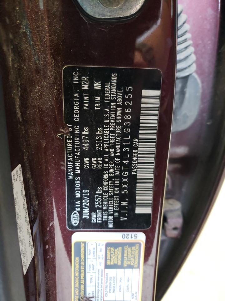 2020 Kia Optima Lx VIN: 5XXGT4L31LG386255 Lot: 63217314