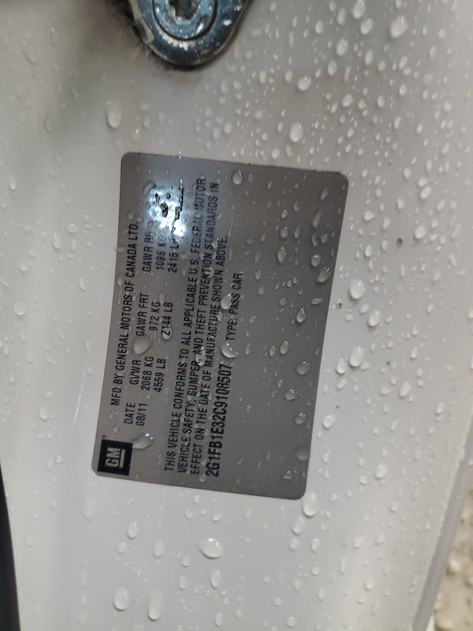 2G1FB1E32C9108507 2012 Chevrolet Camaro Lt