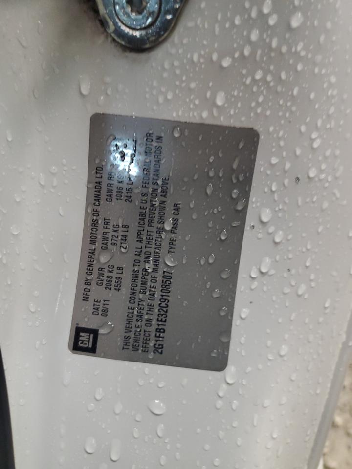 2012 Chevrolet Camaro Lt VIN: 2G1FB1E32C9108507 Lot: 64466344