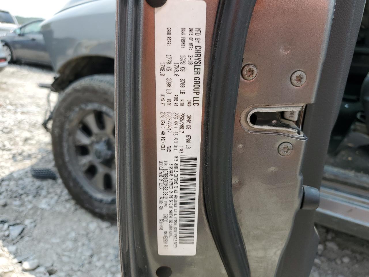 2010 Dodge Ram 1500 VIN: 1D7RB1GK3AS213812 Lot: 64628064