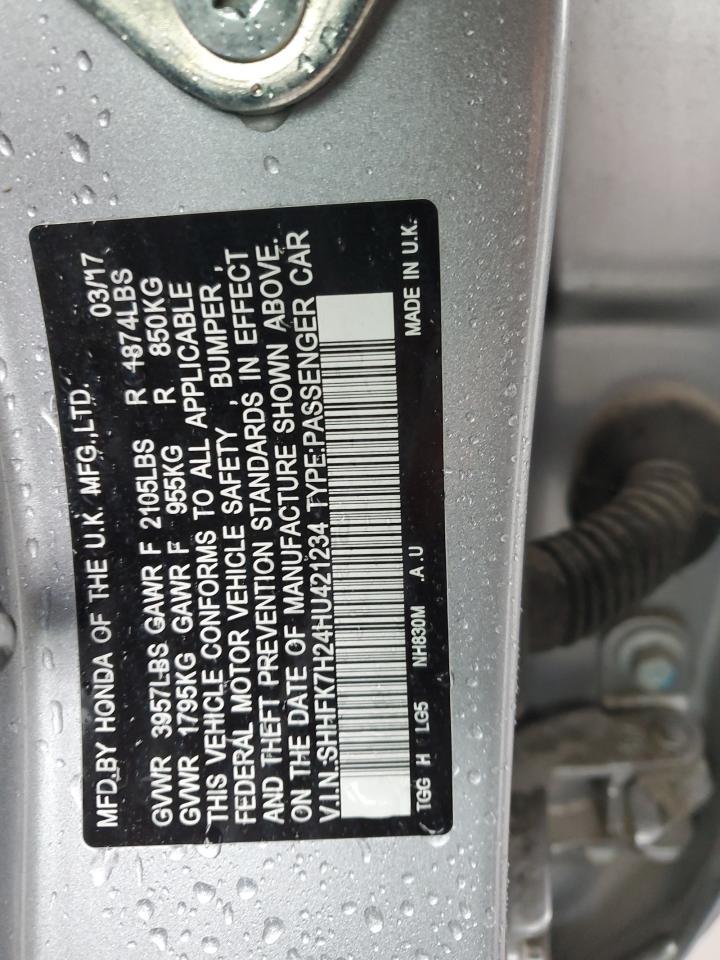 SHHFK7H24HU421234 2017 Honda Civic Lx