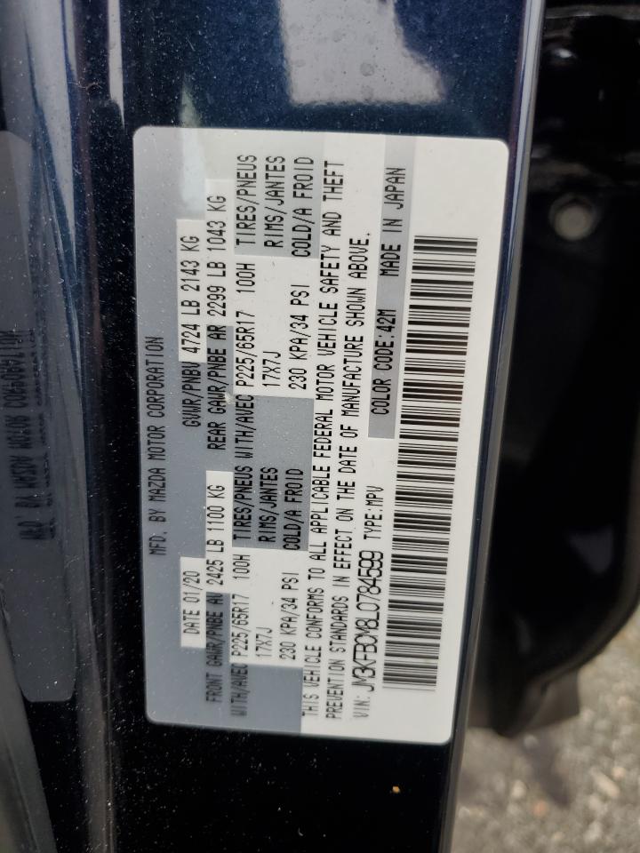 2020 Mazda Cx-5 Touring VIN: JM3KFBCM8L0784599 Lot: 65374014
