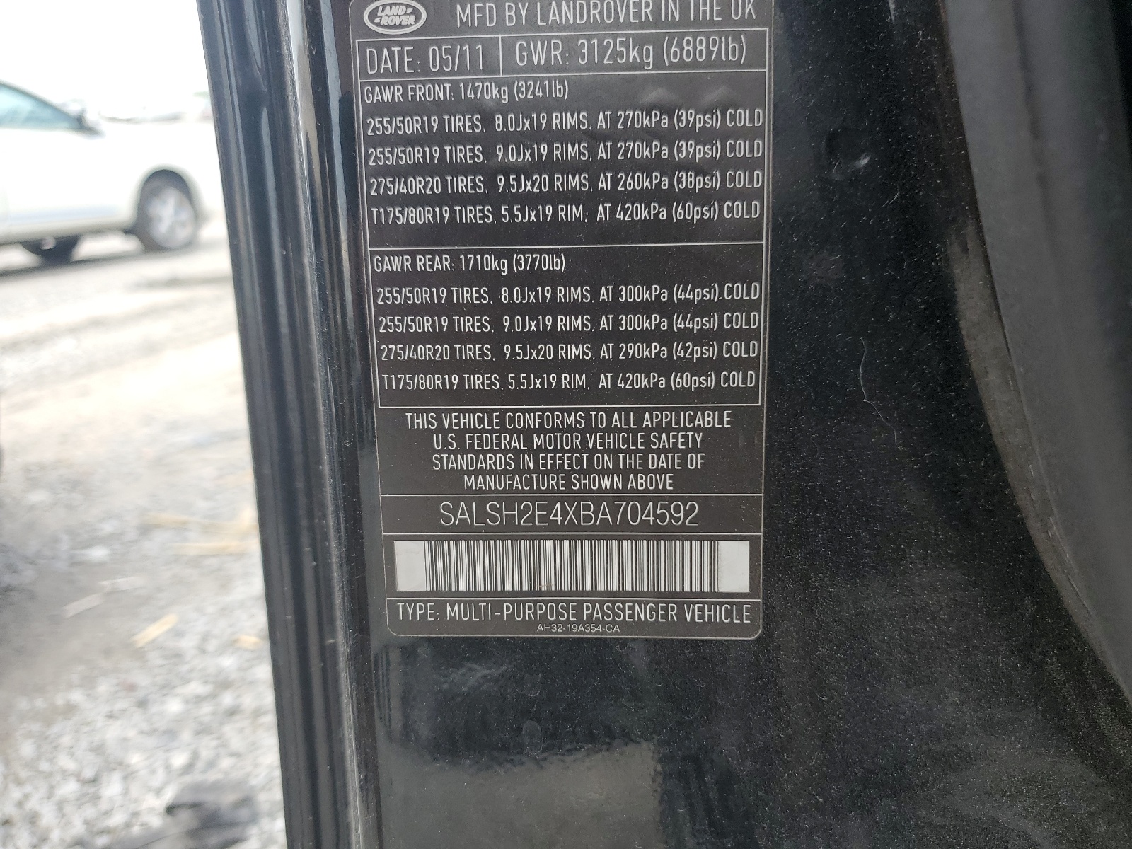 SALSH2E4XBA704592 2011 Land Rover Range Rover Sport Sc