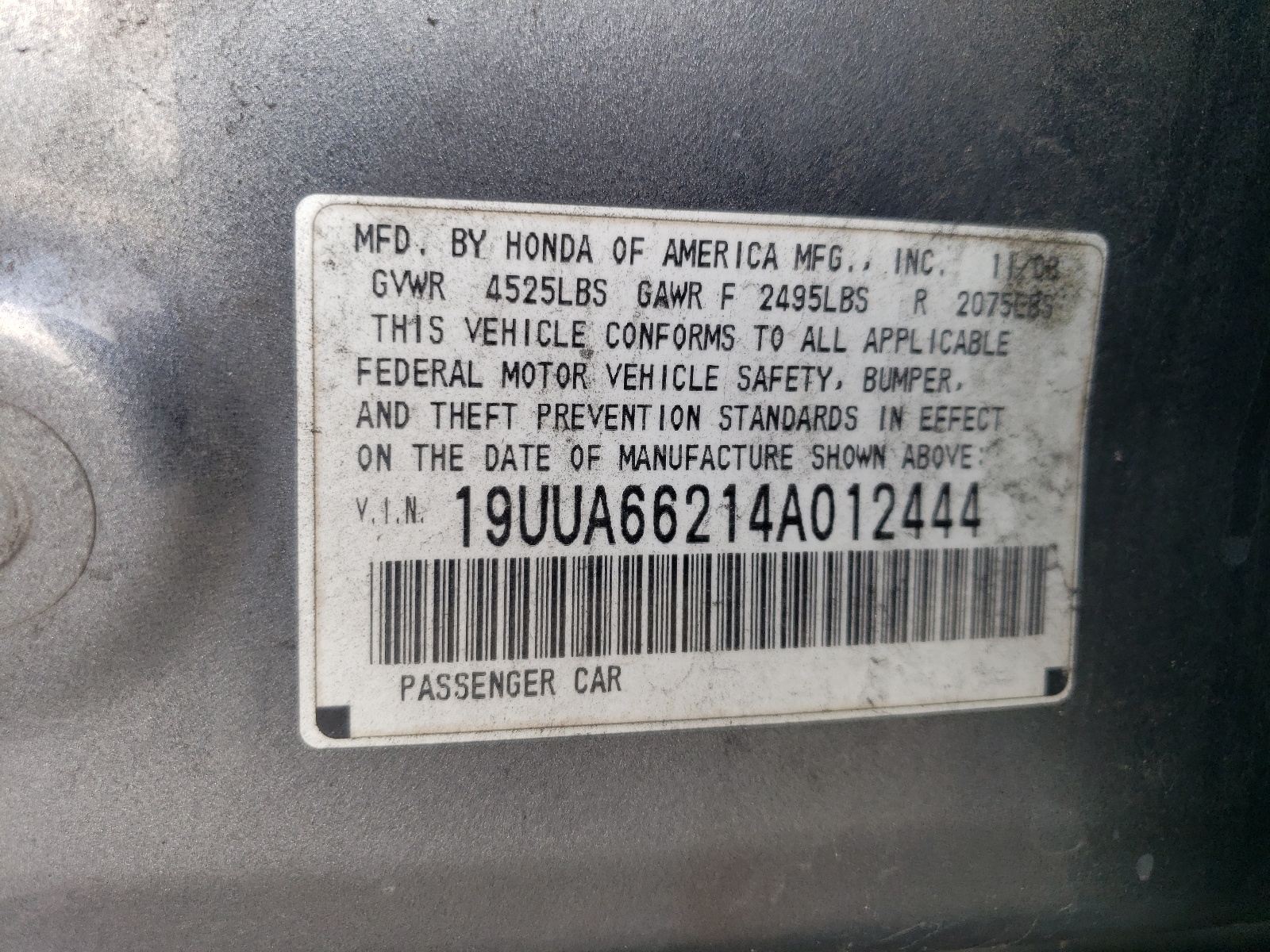 19UUA66214A012444 2004 Acura Tl