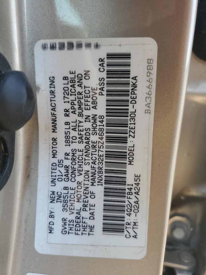 2005 Toyota Corolla Ce VIN: 1NXBR32E75Z468148 Lot: 62932294