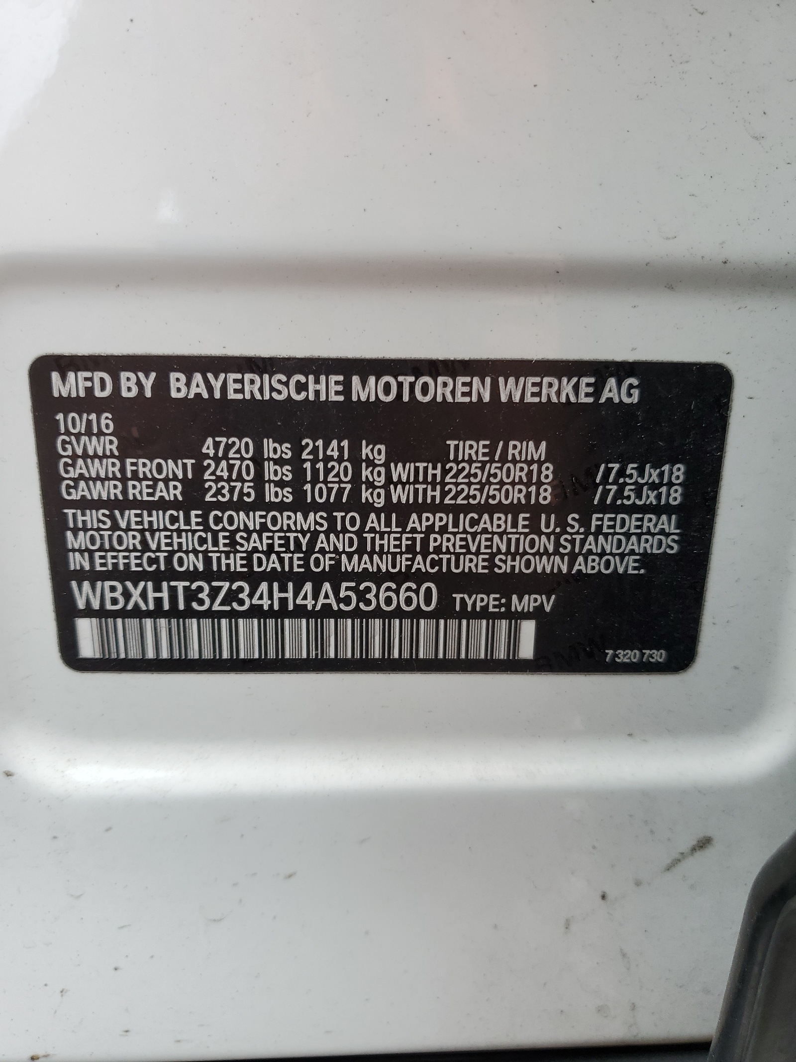 WBXHT3Z34H4A53660 2017 BMW X1 xDrive28I