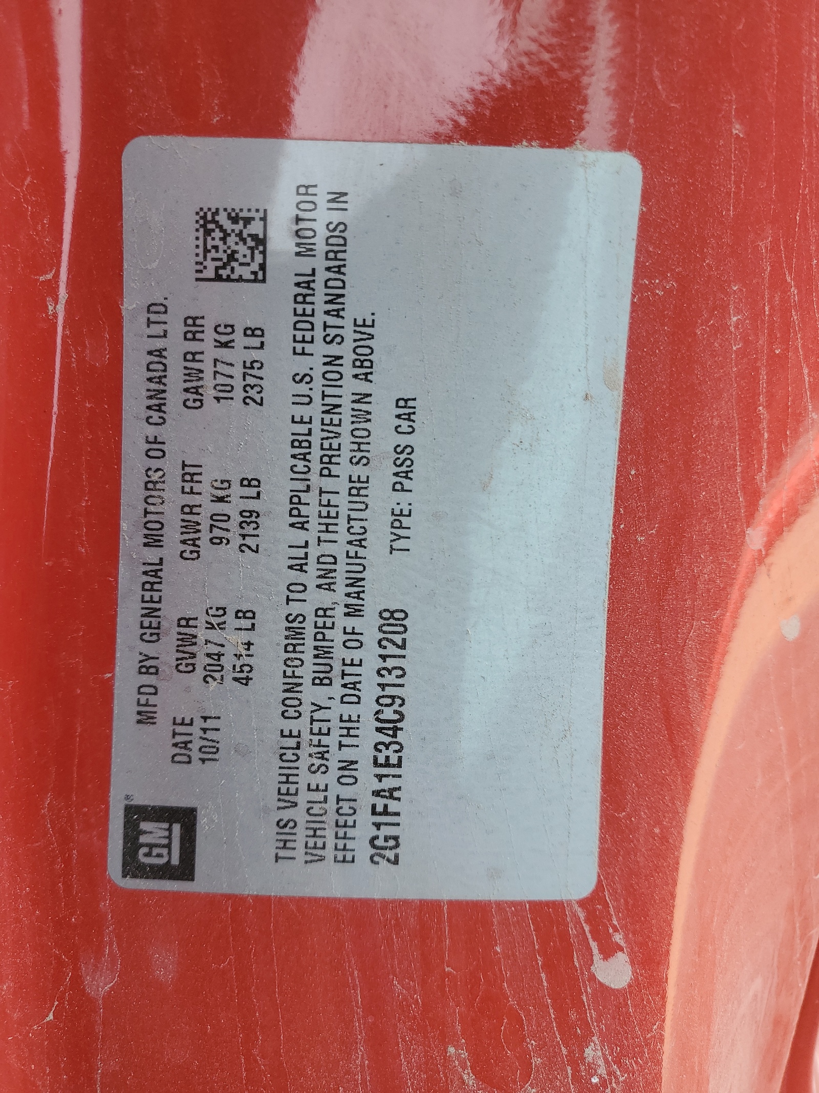 2G1FA1E34C9131208 2012 Chevrolet Camaro Ls