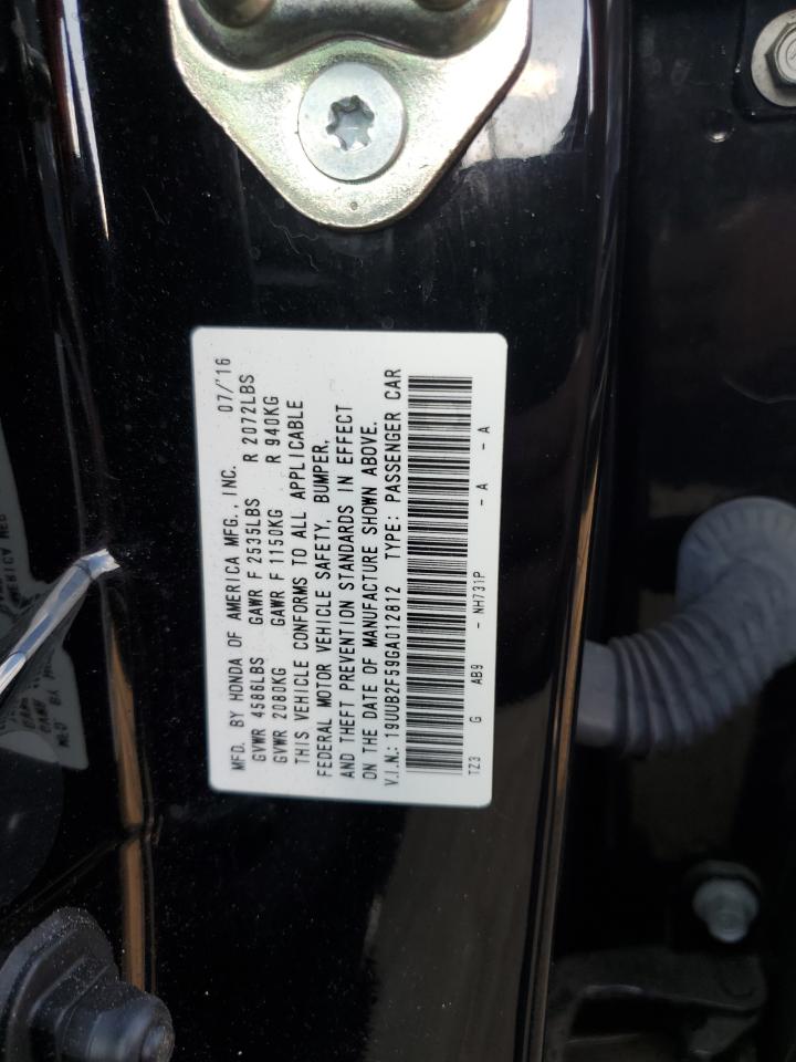 19UUB2F59GA012812 2016 Acura Tlx Tech