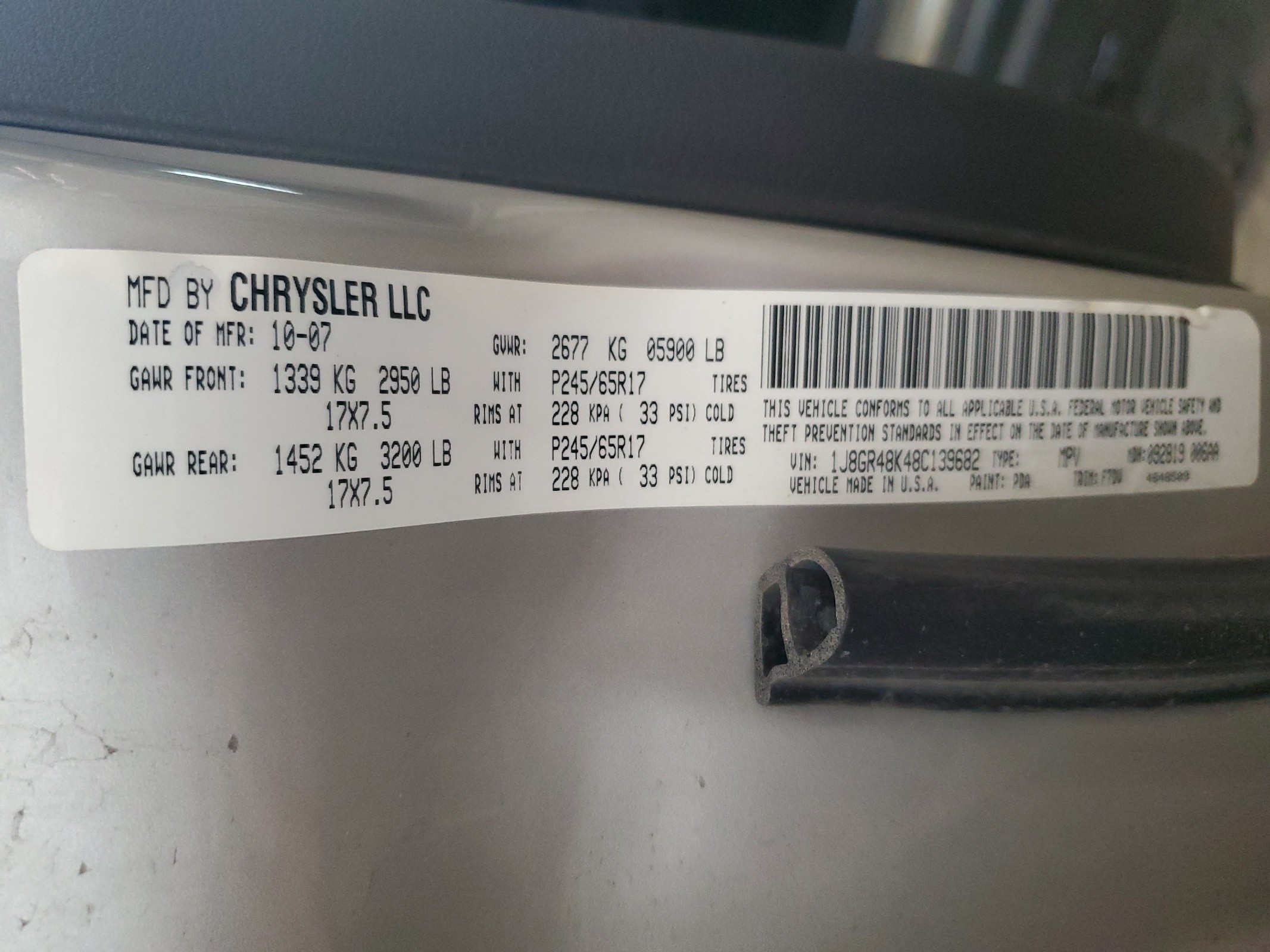 1J8GR48K48C139682 2008 Jeep Grand Cherokee Laredo