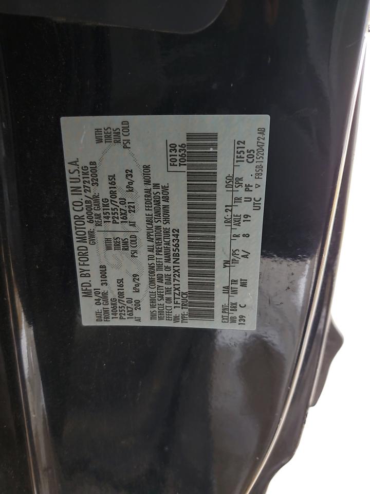 2001 Ford F150 VIN: 1FTZX172X1NB56342 Lot: 64655674