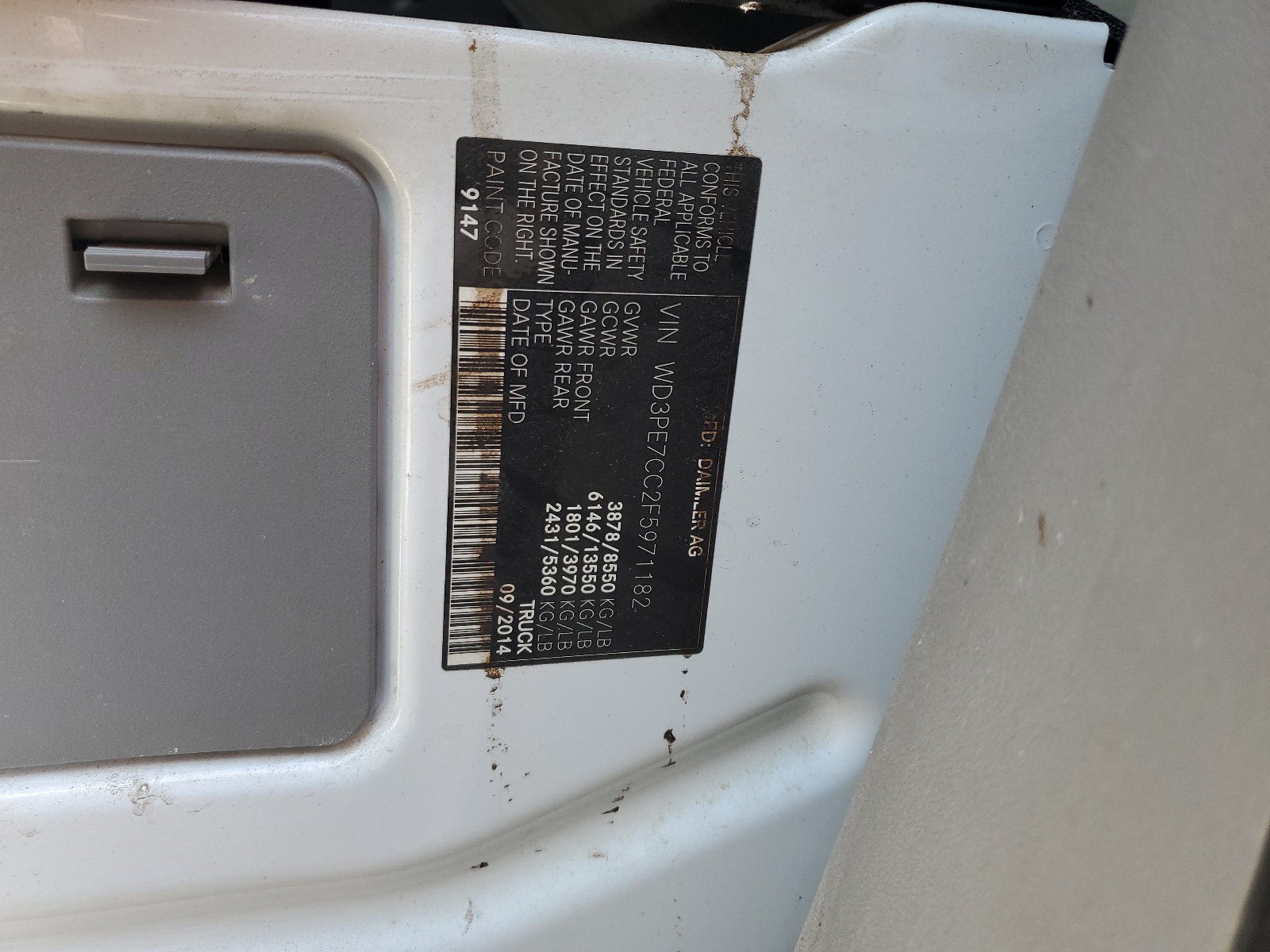 WD3PE7CC2F5971182 2015 Mercedes-Benz Sprinter 2500