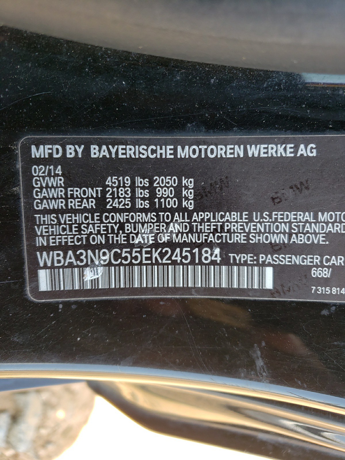 WBA3N9C55EK245184 2014 BMW 428 Xi