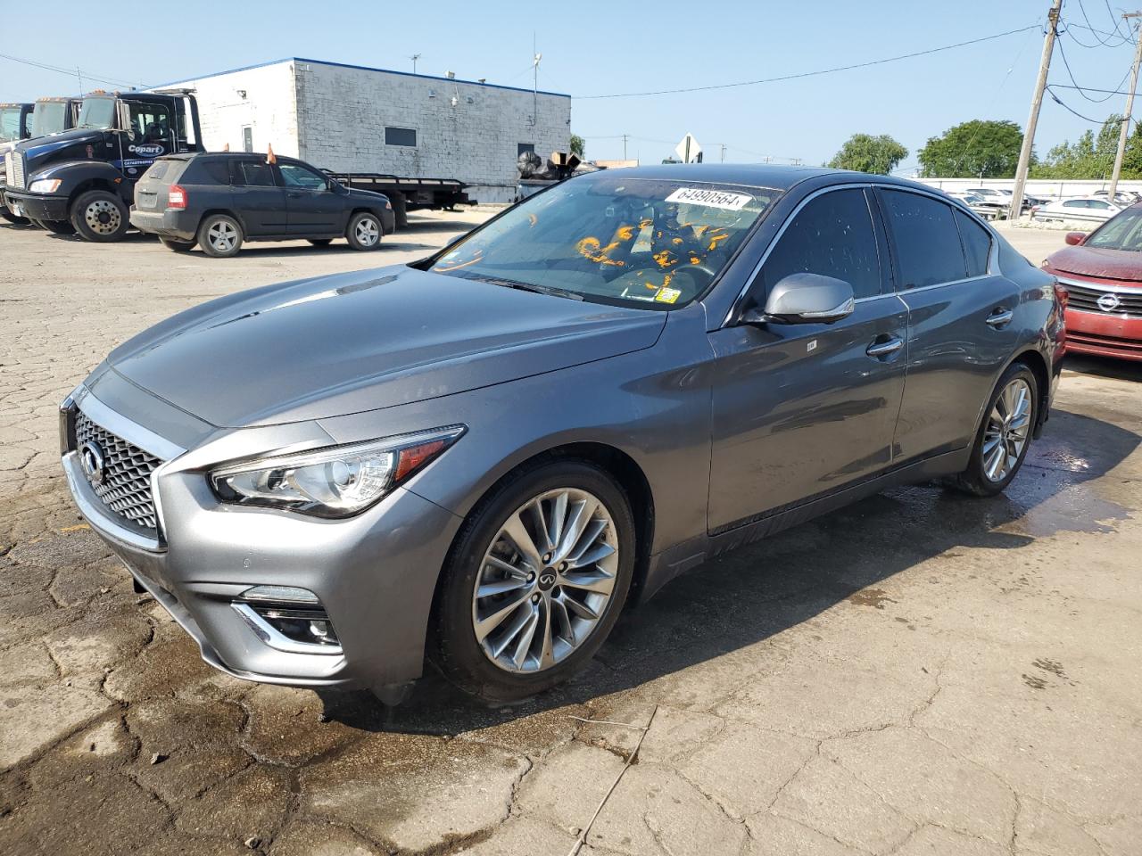 2021 Infiniti Q50 Luxe zu verkaufen in Chicago Heights, IL - Vandalism