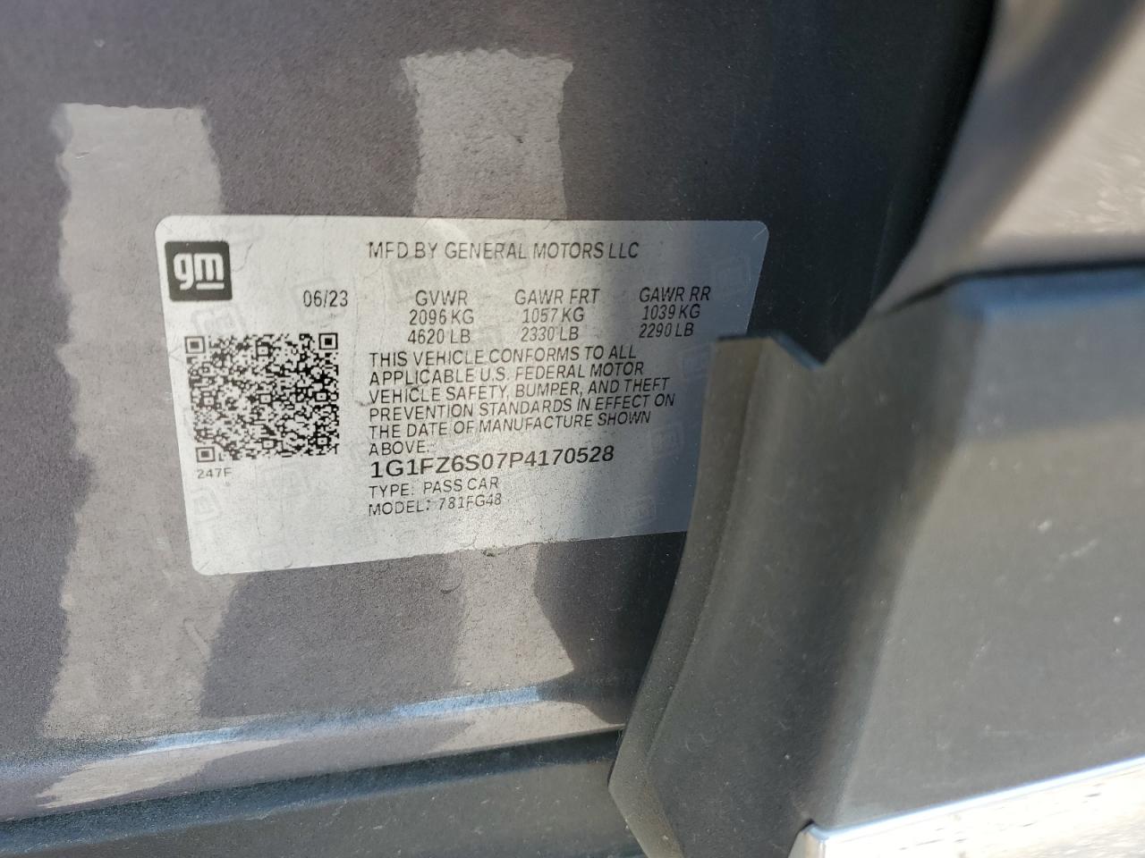 2023 Chevrolet Bolt Euv Premier VIN: 1G1FZ6S07P4170528 Lot: 65355054