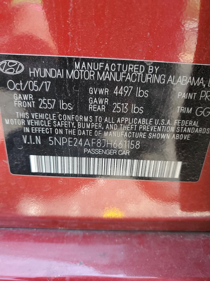 5NPE24AF8JH661158 2018 Hyundai Sonata Se