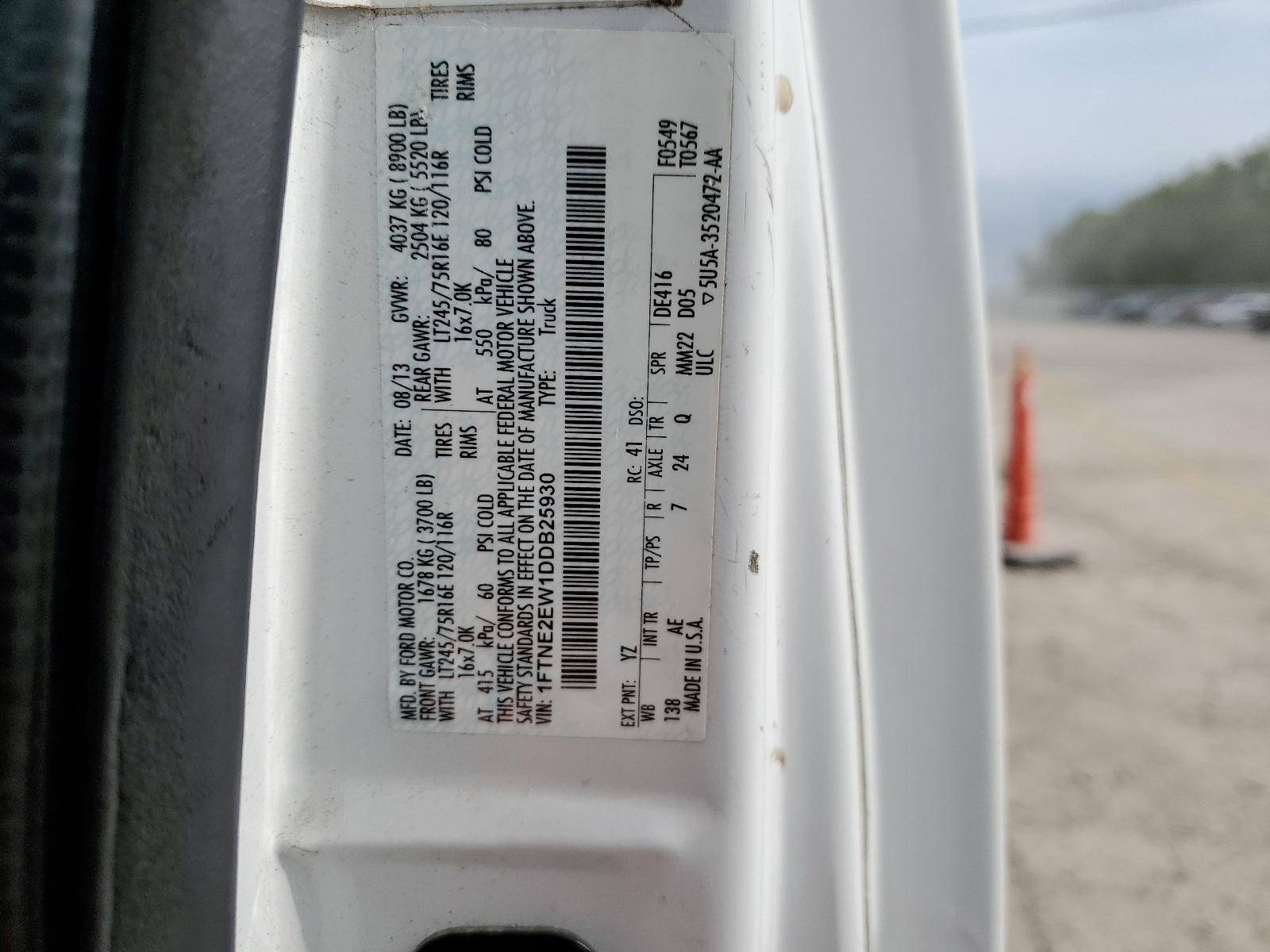 1FTNE2EW1DDB25930 2013 Ford Econoline E250 Van