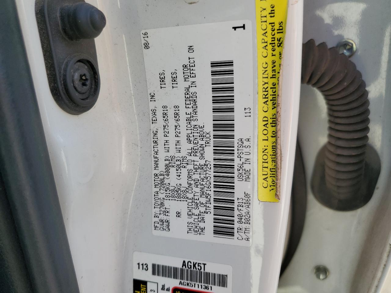 5TFDW5F16GX577257 2016 Toyota Tundra Crewmax Sr5