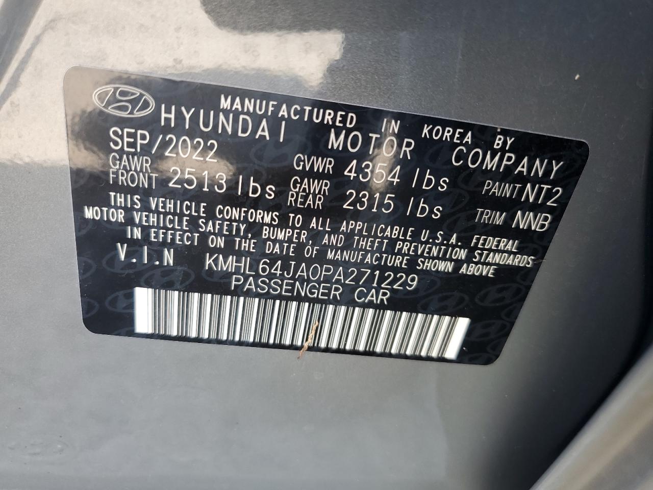 KMHL64JA0PA271229 2023 Hyundai Sonata Sel