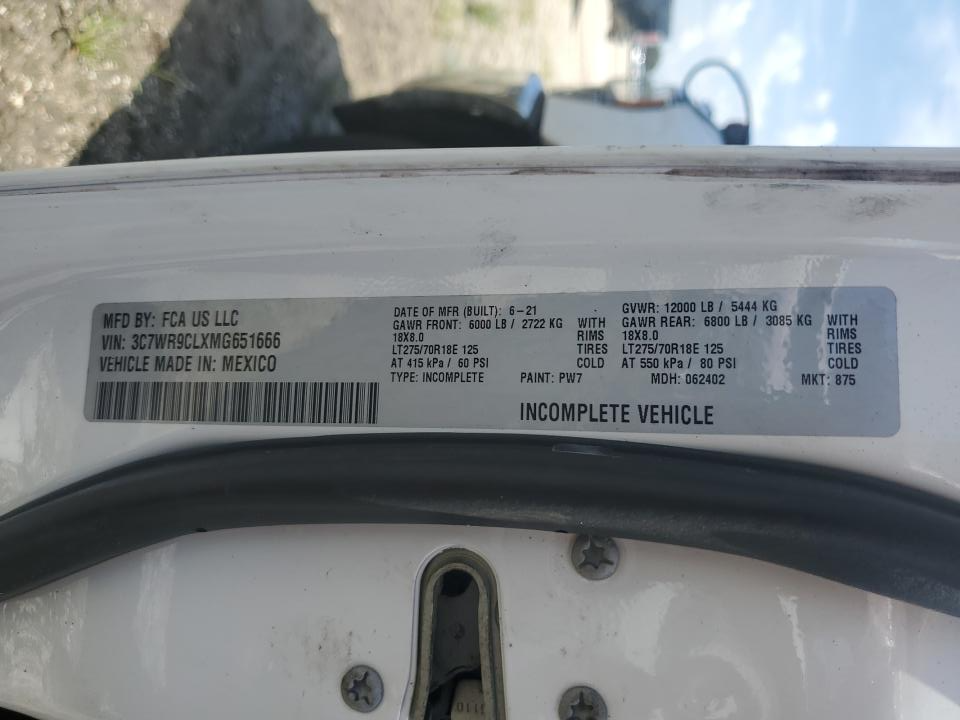 3C7WR9CLXMG651666 2021 Ram 3500