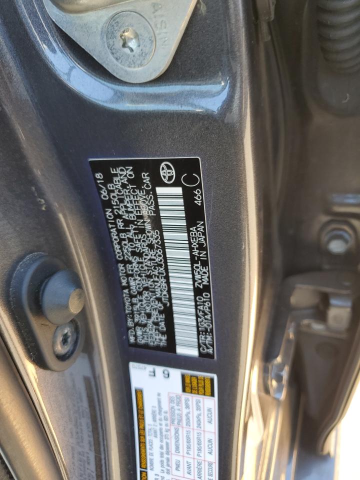 2018 Toyota Prius VIN: JTDKBRFUXJ3067335 Lot: 63691044