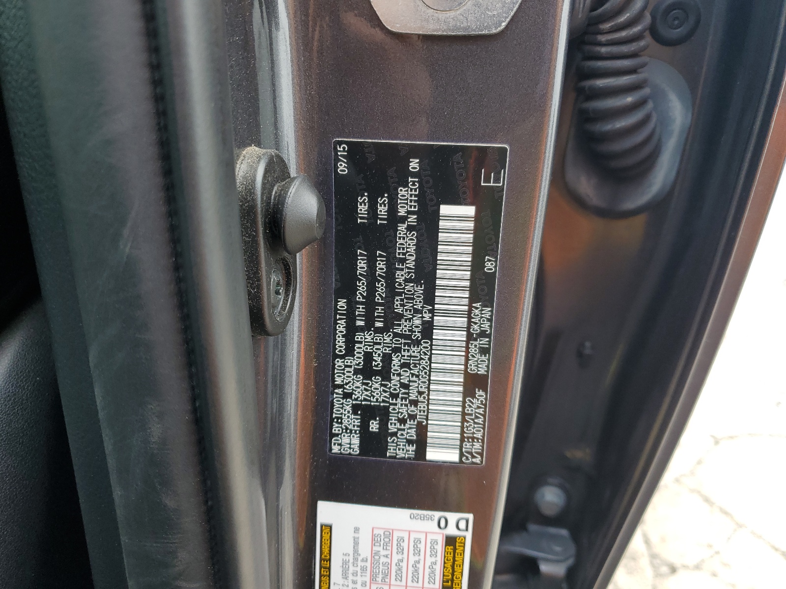 JTEBU5JR0G5284200 2016 Toyota 4Runner Sr5/Sr5 Premium