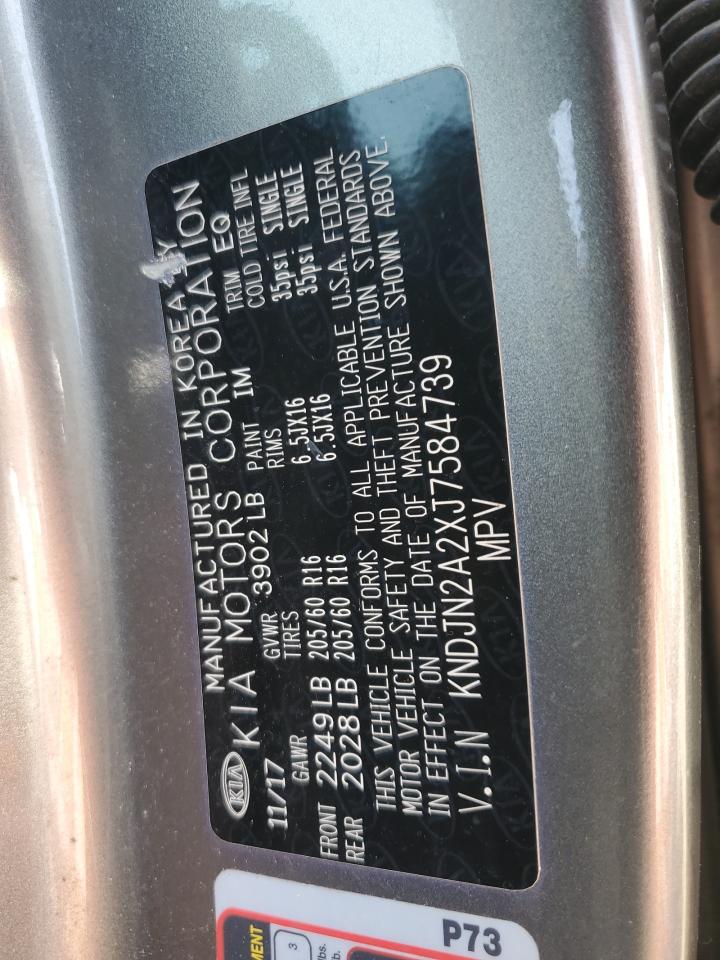 2018 Kia Soul VIN: KNDJN2A2XJ7584739 Lot: 64581254