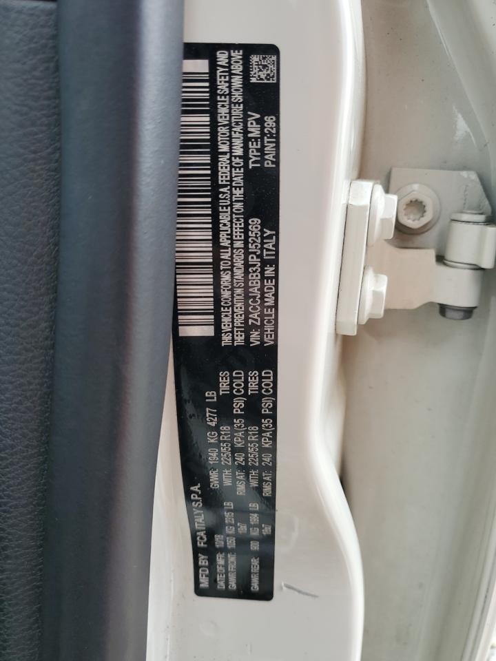 2018 Jeep Renegade Latitude VIN: ZACCJABB3JPJ52569 Lot: 62011684