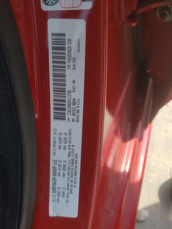 2014 Dodge Avenger Se VIN: 1C3CDZAB2EN112786 Lot: 65593404