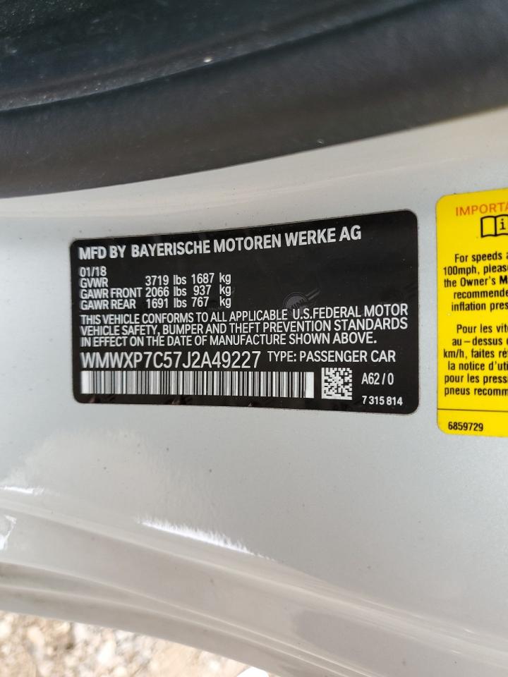 WMWXP7C57J2A49227 2018 Mini Cooper S