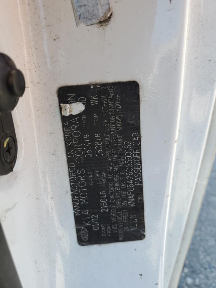 2012 Kia Forte Ex VIN: KNAFU6A26C5590162 Lot: 62490504